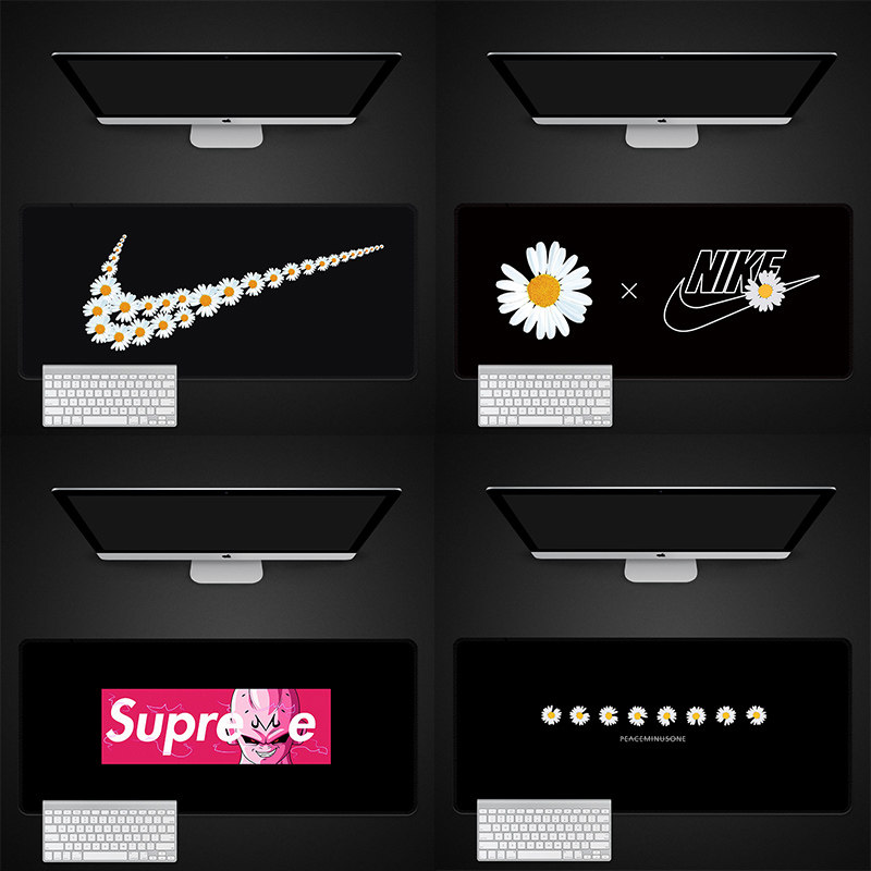 Large mouse pad INS tide brand Quan Zhilong GD increase thickened washing custom office mat Gaming table mat male lock edge thickened creative support custom made men and women keyboard pad Office desk pad