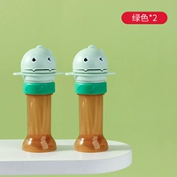 Зеленый динозавр, трубочка, 2 шт