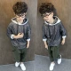 Mùa xuân và mùa thu tay dài T cotton cơ sở áo trẻ em áo sơ mi thủy triều xử lý giải phóng mặt bằng