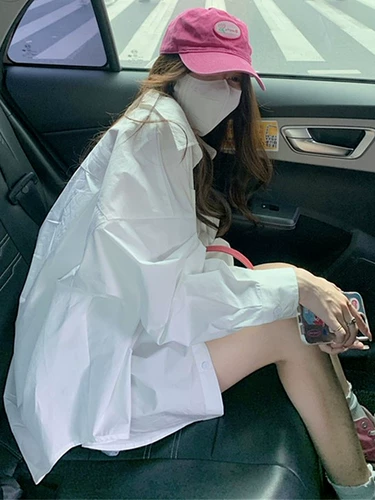 Хлопковая весенняя летняя тонкая рубашка, кардиган, защита от солнца