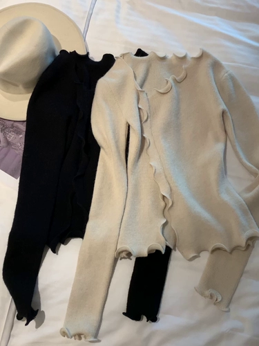 Приятный телу приталенный трикотажный сексуальный свитер, коллекция 2022