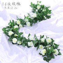  Flower rattan creative decoration plant leaf flower strip door head fake flower room winding green leaves plastic roof climbing vine vine