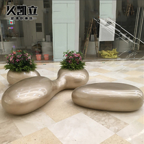 GRP Mall Casual Chair Creative Goose Pebble Flower Pot chair Outdoor Park Chair Lounge Chair Lounge Chair Lounge Chair