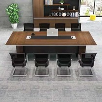 Conference table Long table Simple modern thickened large meeting table Negotiation table Conference room long table and chair combination chair