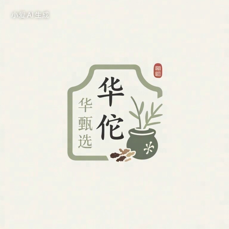 华佗甄选中药材的LOGO