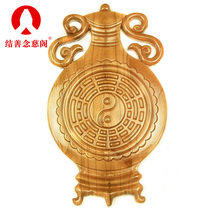 Peach Wood Ping An Bottle Ornament Door-to-Door Toilet Bedroom Door-to-Body Mirror Wood Carving Home Décor Craft Pendants