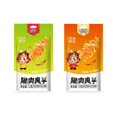 【佳龙魔芋爽】鲜笋魔芋素毛肚素肉辣条解馋零食