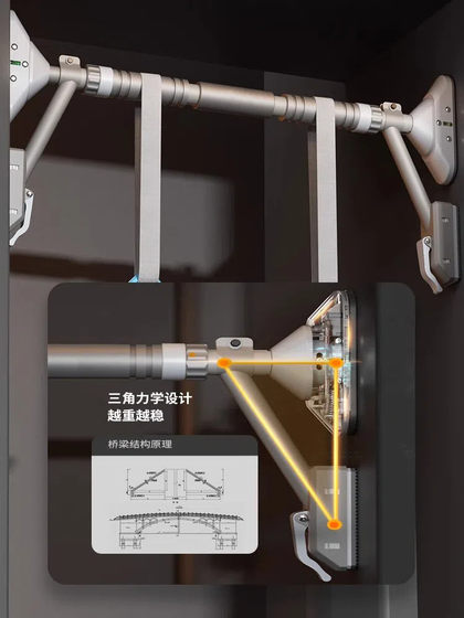 Indoor Home Pull-Up Bar Door Frame Bracket, No-Drill Installation, Suitable for Children, Lumbar Traction Fitness Equipment