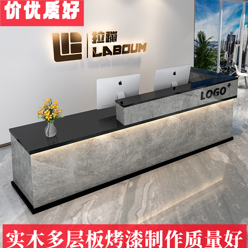 Includes Installation of Solid Wood Lacquered Reception Desk, Shop Counter, Bar Counter, Beauty Salon Cash Register, Company Front Desk Table Includes Installation of Solid Wood Lacquered Reception Desk, Shop Counter, Bar Counter, Beauty Salon Cash Register, Company Front Desk Table