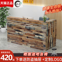 Hotel small cashier Bar table Clothing store Barber shop Convenience store counter Front desk Reception desk Simple and modern