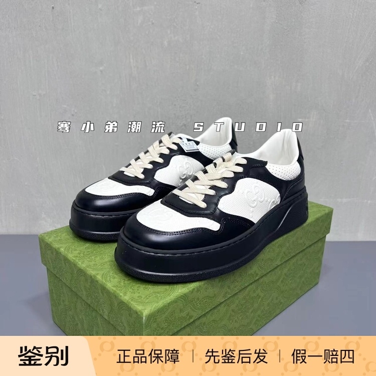 [Discount] Gucci/Gucci Panda Color Scheme Black and White Double g Thick-Soled Sneakers