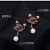 Con cáo nhỏ trâm cài nữ ghim khóa nhân tạo garnet corsage Hàn Quốc động vật cá tính dễ thương Huy hiệu phụ kiện - Trâm cài