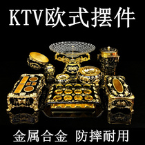 European-style KTV metal tissue box alloy fruit plate bracket ktv table table table decoration fruit plate Seat
