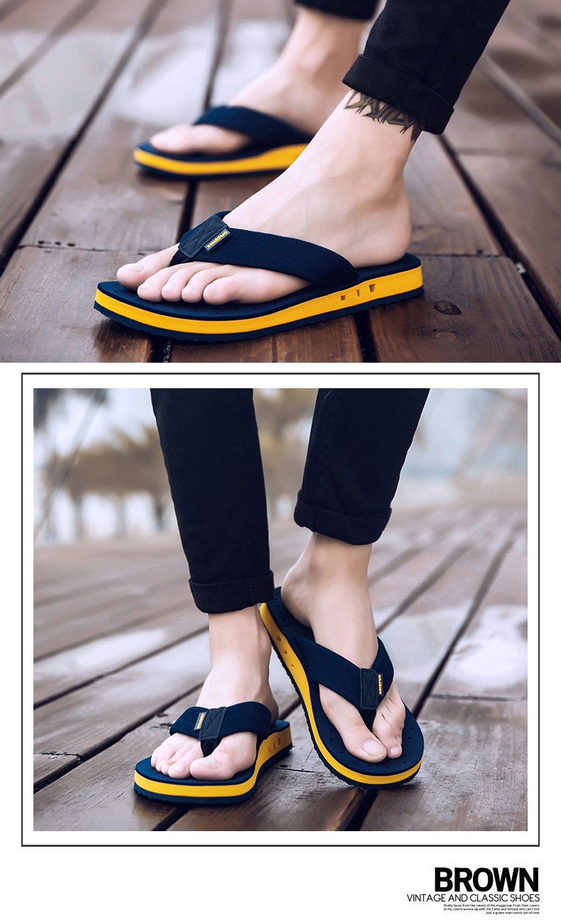 Dép nam mùa hè flip flops xu hướng ngoài trời non-slip đáy mềm tính cách chịu mài mòn của nam giới dép thời trang mang giày bãi biển