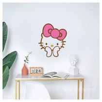 Cute Butterfly Knots Kitty Cat Teenage Hearts Ins Bedrooms Room Wardrobe Trim Stickers Waterproof Glass Stickers