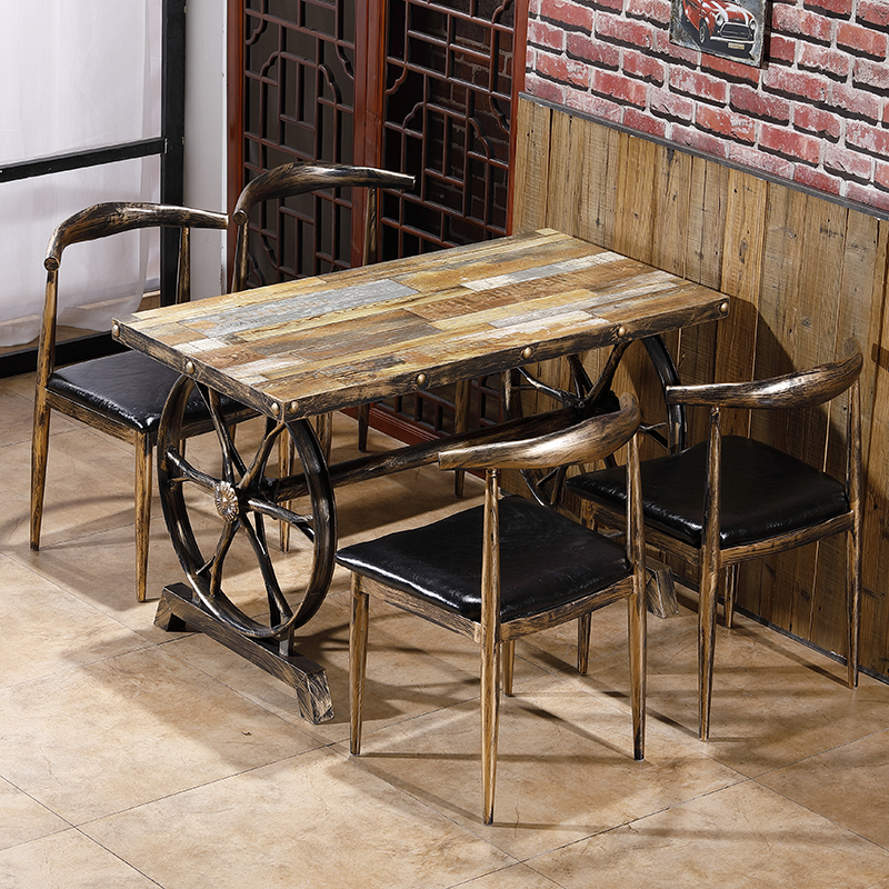 New Pint Fire Pot Shop Retro Table Barbecue shop Restaurant Snack Restaurant Snack snack Shop Milk Tea Shop Main Topics Dining Table and chairs Composition