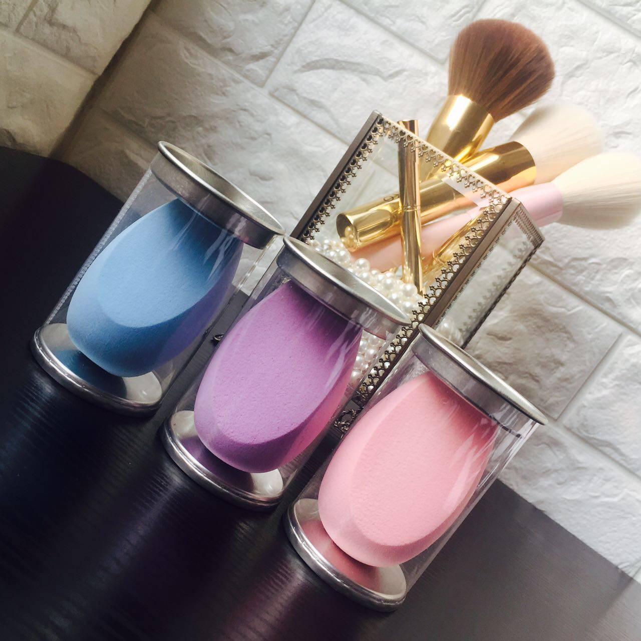 PONY推荐同款rt美妆蛋海绵粉扑 粉底液工具布丁粉扑三面切彩妆蛋