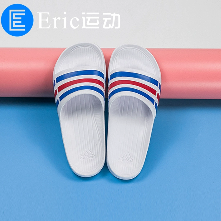 Eric Sports Adidas Duramo Slide Trắng Đỏ Xanh Ba Thanh Đôi Dép đi biển U43664