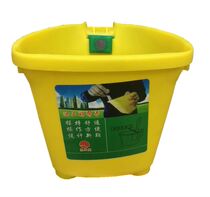 Small bucket small bucket plastic bucket paint bucket yellow bucket with handle portable art painting brush bucket