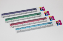 20CM colour side ruler 110C thick bendable soft ruler ruler student drawing painting measuring ruler English dress