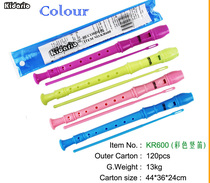8 holes vertical flute KR600 straight flute Flute G Tune-Style Children Students Beginner Teaching Color Vertical Flute English