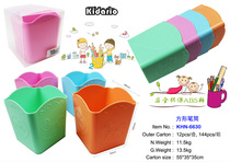 Pen holder multifunction plastic containing pen holder insert pendulum piece round square office student stationery containing cylinder