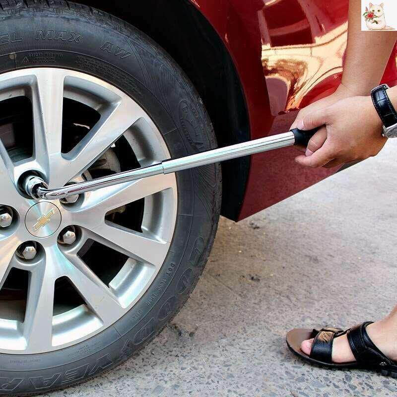 Wrench glove barrel afterburner car length type telescopic screw home steel tube plate car tire wrench