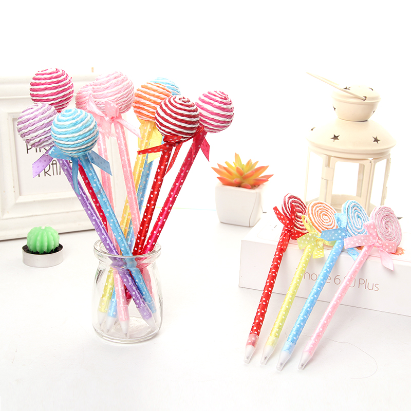 Cute candy color flat bar Candy Cartoon Styling Ball Pen oil pen Micro Shang sweep for elementary school students' prizes