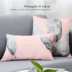 Thời trang Bắc Âu hình học gối đôi màu hồng đệm gối 30 * 50/40 * 60/70 gối chăn 2 in 1 cho xe hơi Trở lại đệm / Bolsters