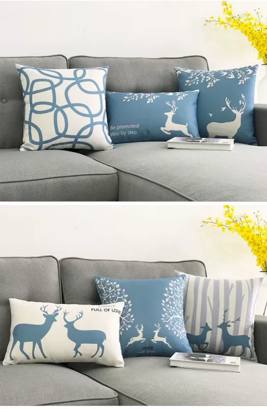 Scandinavian nai sừng tấm bông vải gối phòng nhà khách hiện đại sofa đệm tựa lưng gối với lõi gối bìa - Trở lại đệm / Bolsters gối tựa lưng ghế văn phòng