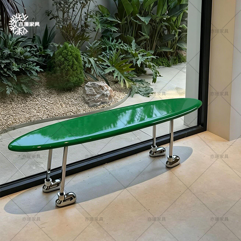 Dog Surfboard Bench Studio Decoration Shoe-Changing Stool Home Dining Stool Bed End Stool Same Style as Xiaohongshu