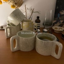 Moment Future Korea ins retro niche middle-aged ceramic ink splash mug