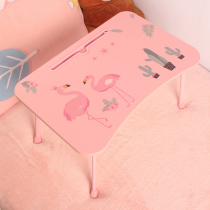 Girl heart small table bedroom bed desk cute small table board cartoon home dormitory folding computer desk