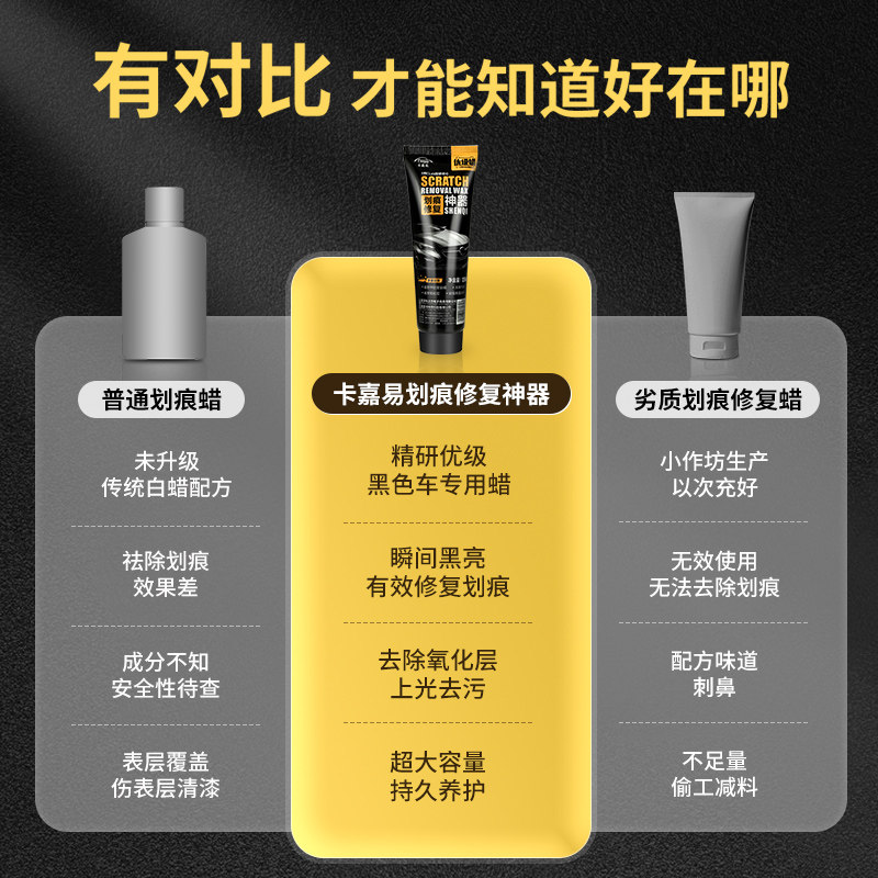 Black Car Paint Scratch Repair Magic Tool, Car-Specific Scratch Wax, Deep Paint Repair Paste, Black Car Scratch Removal and Polishing Wax