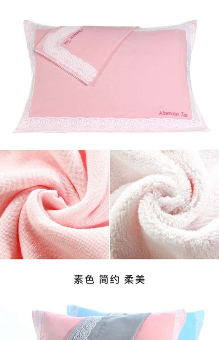 Sanli khăn bông gạc gối châu Âu ren màu cánh đồng hoa giấc mơ bông gối bao gồm một cặp - Khăn gối vỏ gối đẹp