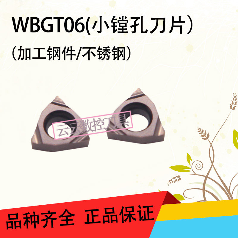 CNC small boring fine boring small hole blade WBGT060102 04L small inner hole knife grain steel stainless steel