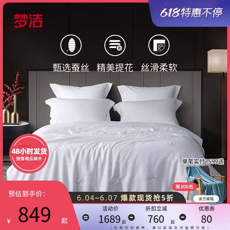 Dream home spinning tussah silk quilt core winter quilt two-in-one quilted silk suede satin jacquard quilt warm winter quilt