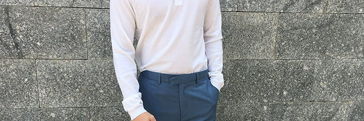 Áo thun dệt kim nam tay dài mùa xuân và mùa hè Cotton Áo sơ mi cộc tay
