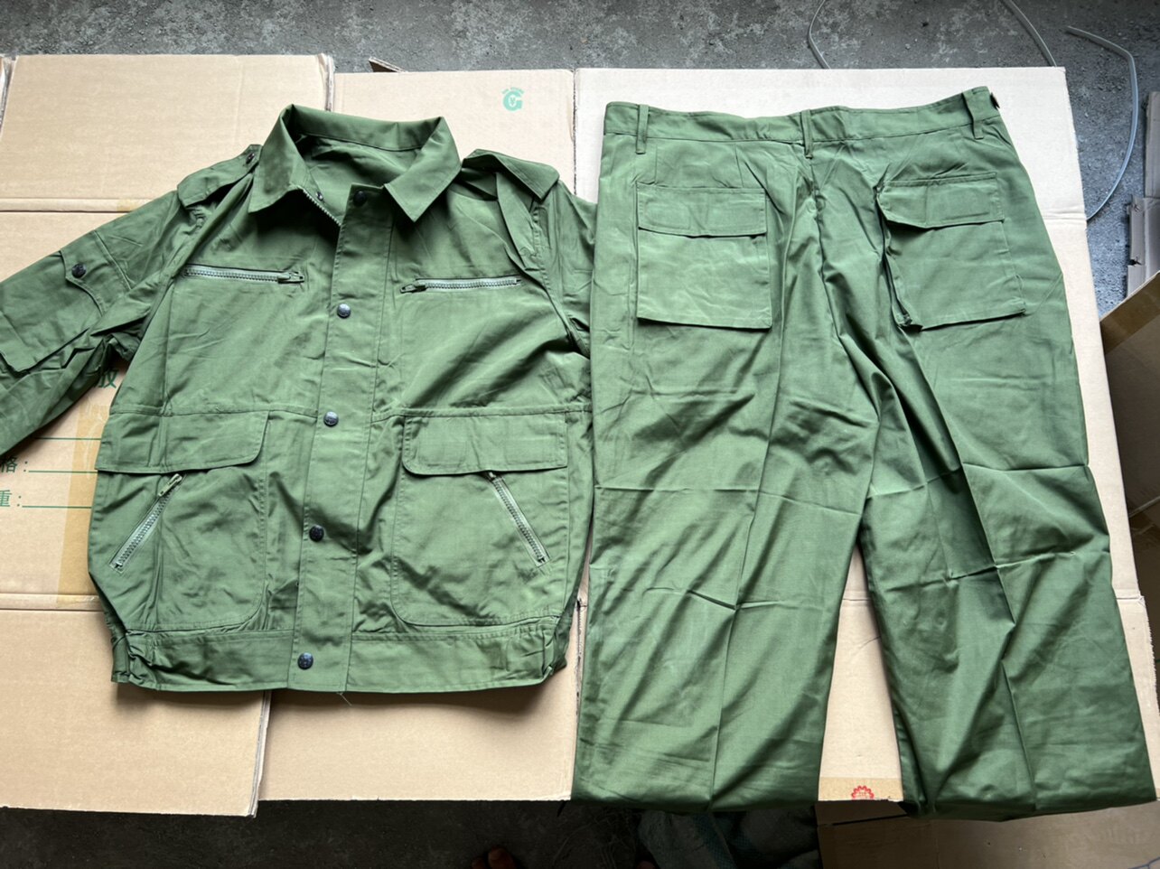 Stock 87 female pants side open door green work clothes old summer suit classic old - fashioned collection