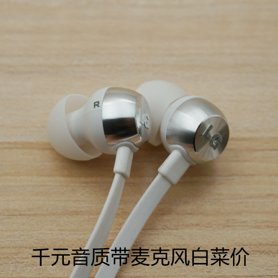 Original classic headphones half-in earbuds compact and lightweight with microphone metal cover surrounding sound quality