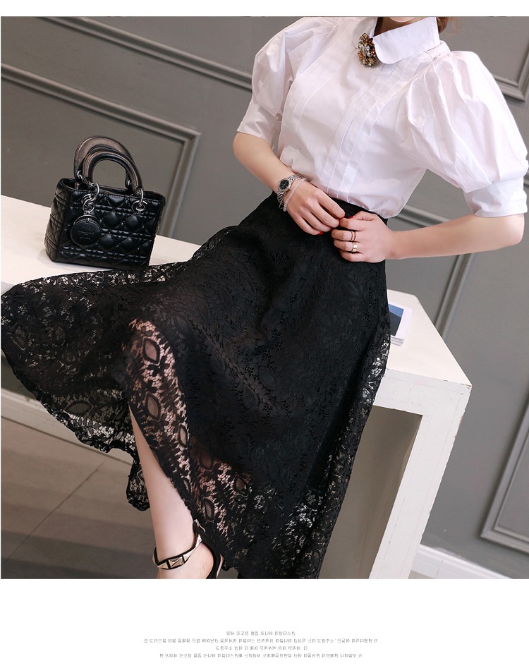 Váy đuôi cá ren tan trong nước 2019 mới ngắn trước mùa hè dài bất thường váy lưới dài gạc nữ - Váy chân váy dáng dài