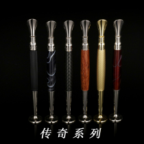8deco smoking set concave spoon carved anti-flame-out pipe press three-in-one cigarette knife with needle yellow rosewood random