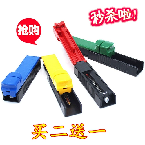 Push -plull сигаретер ручной пластиковую одиночную трубку с 8 -миллиметровыми воздушными сигаретными трубами для загрузки сигарет -сигарет ручной работы Бога