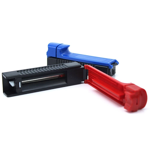 Push -plull сигаретер ручной пластиковую одиночную трубку с 8 -миллиметровыми воздушными сигаретными трубами для загрузки сигарет -сигарет ручной работы Бога