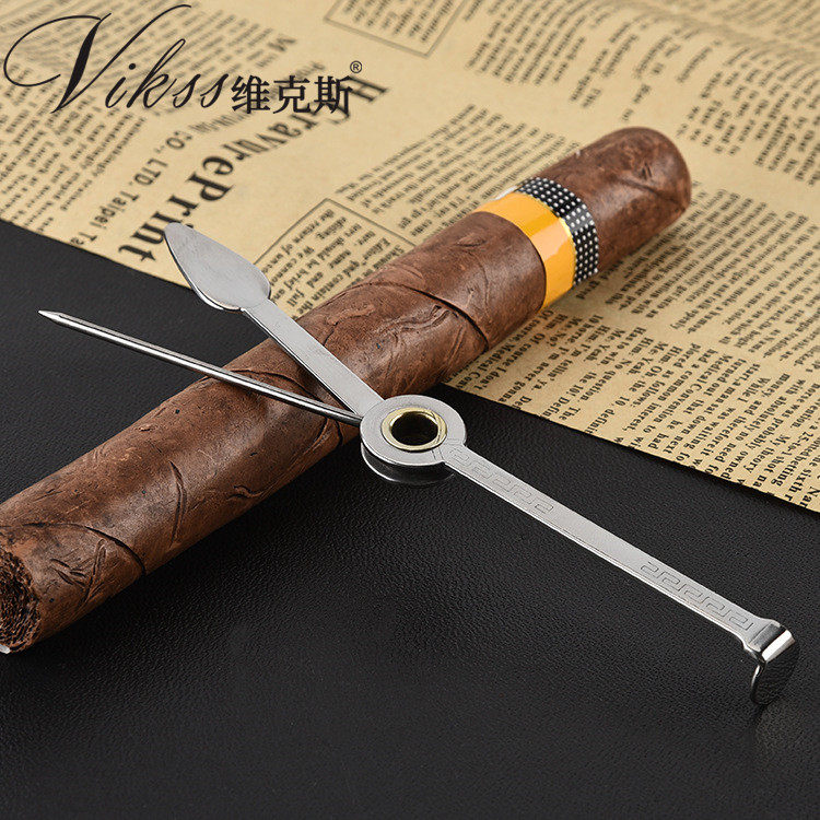 VIKSS Vix Smoking Hopper Accessories Three-in-one Smoke Knife With Pass Needle Press Rod Metal Cigarette Holder Filter Cleaner