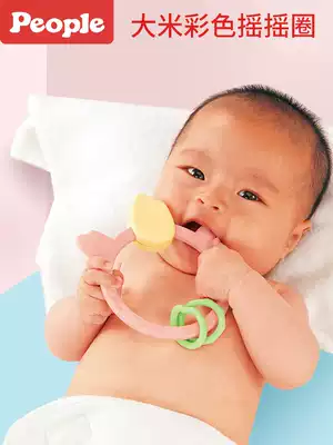 Japanese people Bibao rice color shake ring baby molars tooth fixer soothing tooth itch anti-eating hand toy