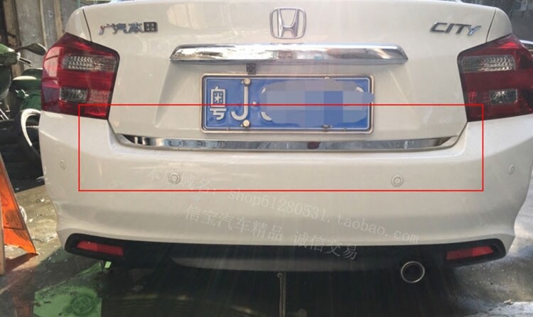 08-14 old frontal van tail door trim strip stainless steel special rear door lower plated chrome rear end box decorated brightening strip-Taobao