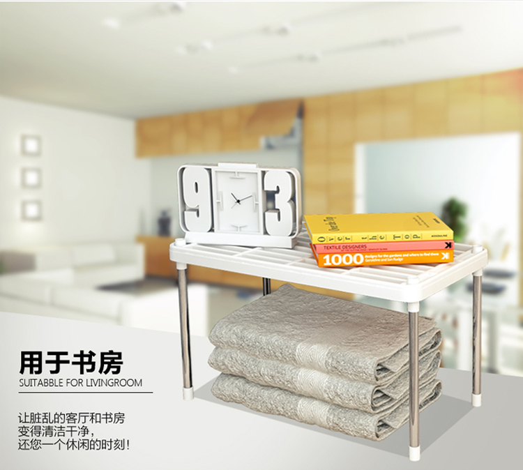 Aige kệ có thể điều chỉnh Kệ bếp kệ nhựa lưu trữ sàn kệ Phòng tắm phòng khách hoàn thiện kệ hai tầng - Kệ kệ decor