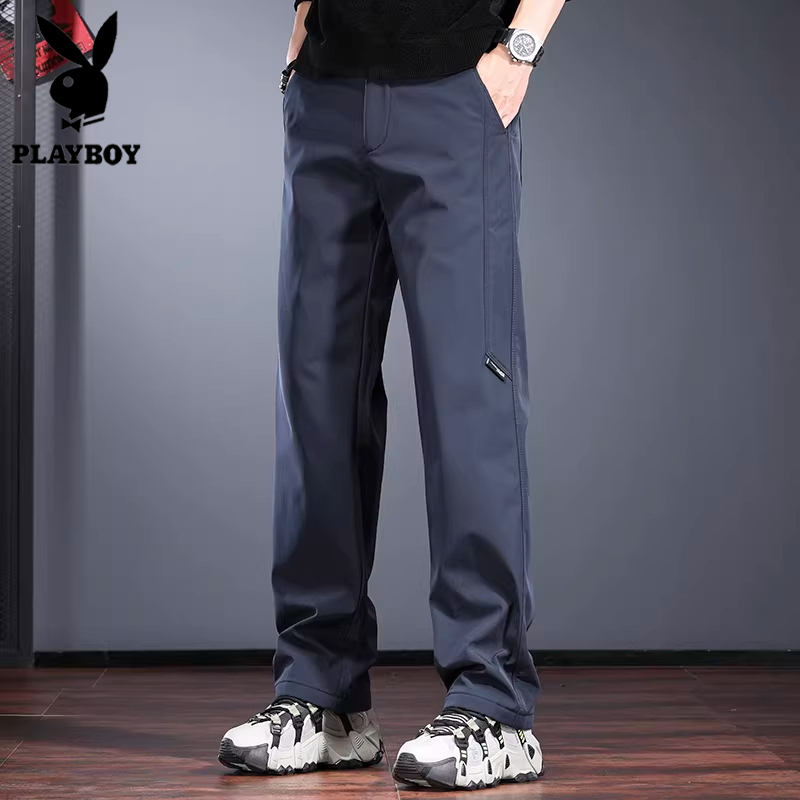 Playboy Outdoor Three-Proof Casual Pants for Men, New Summer Style, Loose Straight-Leg Hiking Pants, Mountaineering Trekking Long Pants