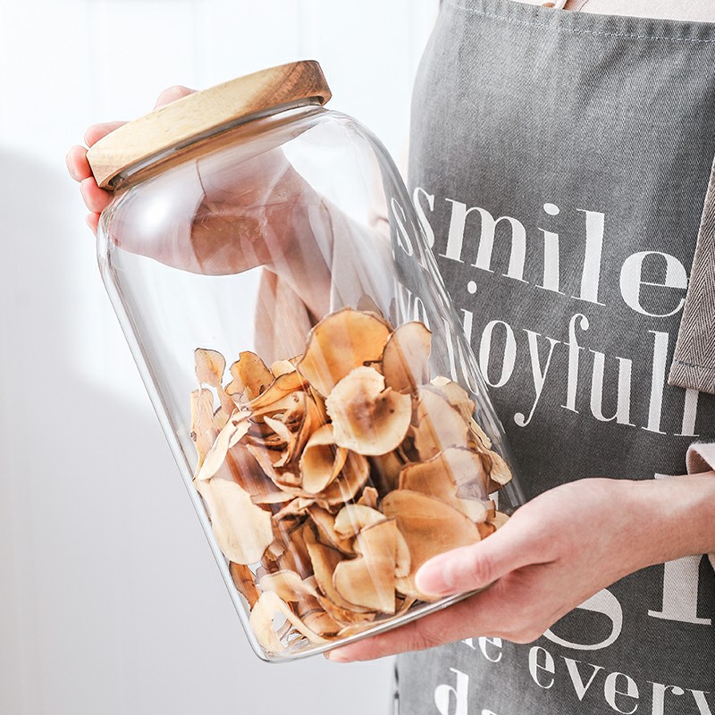 Large number of dried orange peel pot damp glass sealing tank tea box medicinal herbs food 5 grain cereals storage tank storage jar